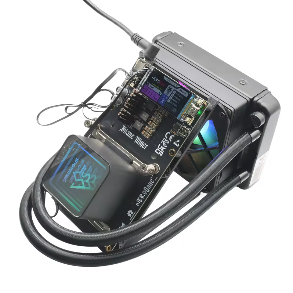 Nerdqaxe++ hydro cooling